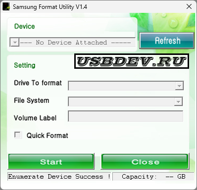 Samsung Format Utility V2.5 – [USBDev.ru]
